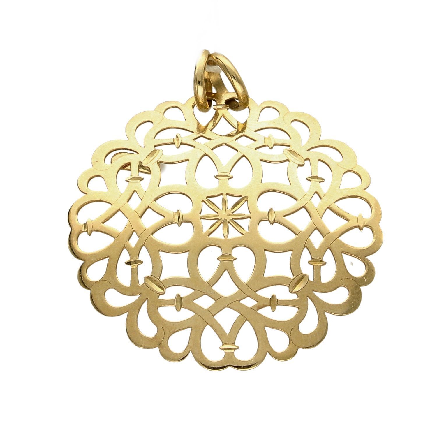 Złota zawieszka 585 kółko z wzorem GR Z8.jpg